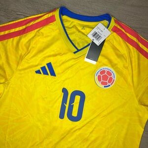 Adidas Colombia Yellow and Blue Soccer Jersey